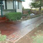 Concrete after staining and sealing