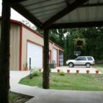 View of new bulding from back porch of the home.